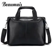 Beaumais Мужской Повседневный портфель деловая сумка через плечо Мужская сумка портфель кожаная сумка для ноутбука DF0332