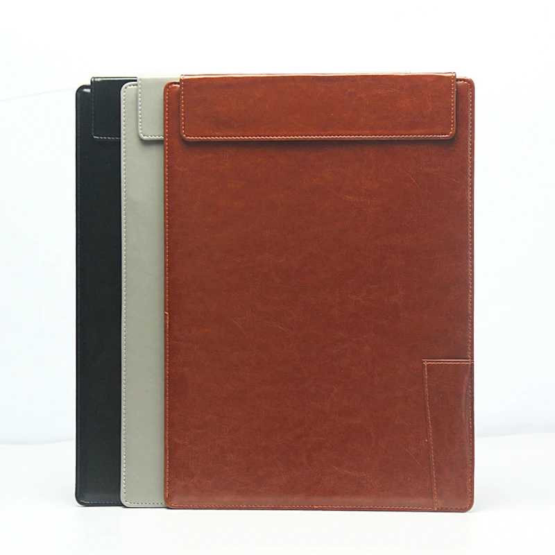 1Pc Padfolio Clipboard Folder,Office Business ClipBoard PU Leather