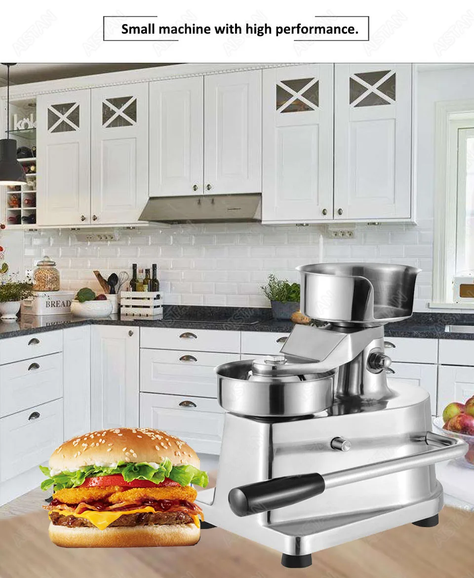 HF150 manual handhold hamburger maker making machine Stainless steel for restaurant KFC McDonald's fast food shop