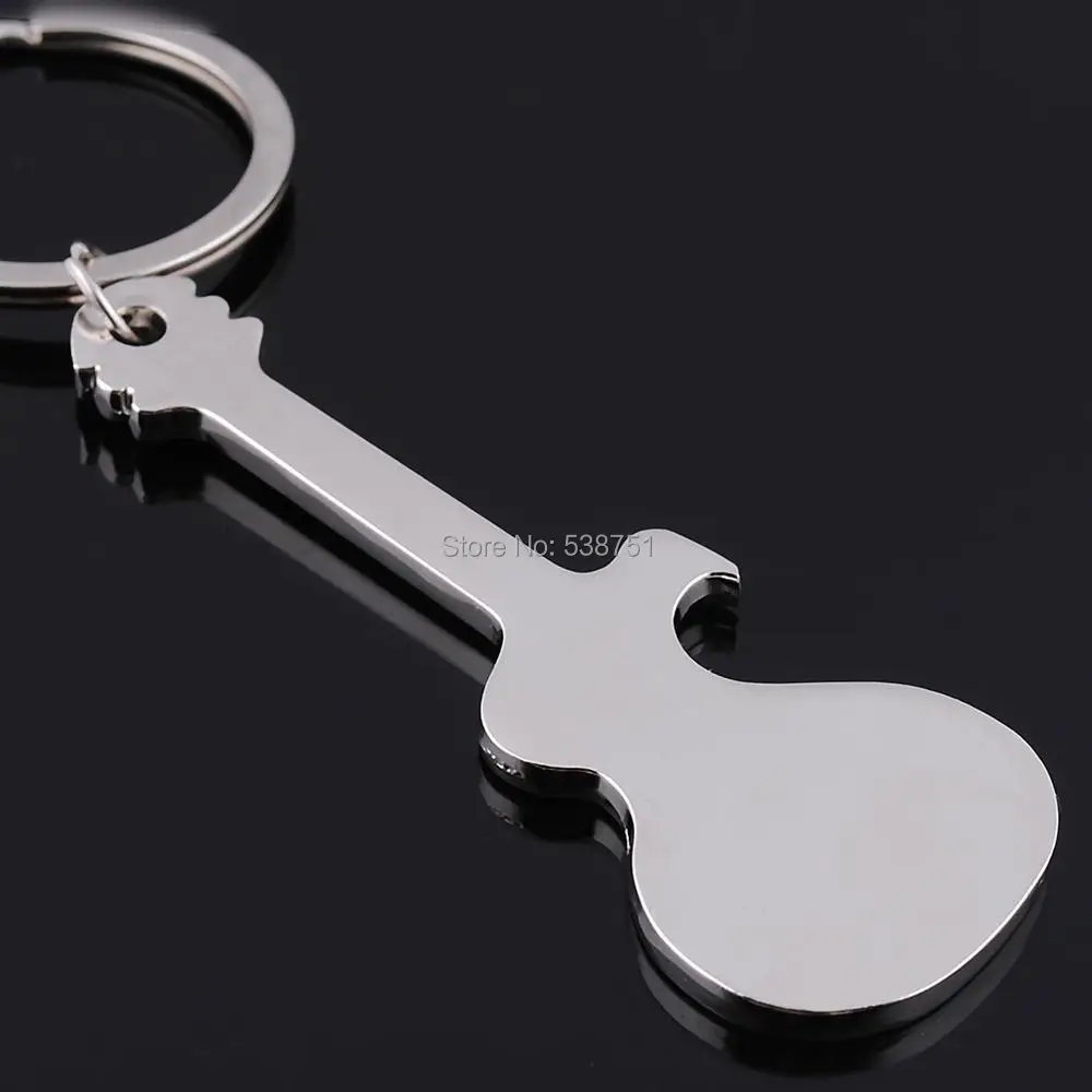 

FREE SHIPPING BY FEDEX 100pcs/lot 2016 Zinc Alloy Guitar Bottle Opener with Keyring for Promotion Bottle Opener for Advertising