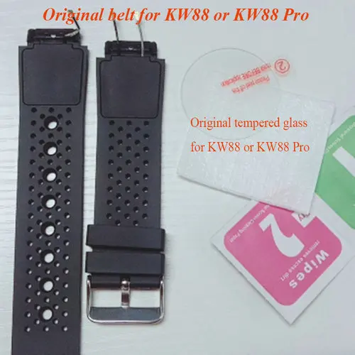 Абсолютно ремешок для часов, умный дизайн для kw88 kw88 pro, Смарт-часы, ремешок на запястье, носимые устройства, pk mi band 3, ремешок - Цвет: black belt one film