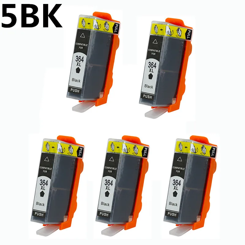 5BK 364XL 5C Совместимость полный чернильный картридж Замена для 364 xl для Deskjet 3070A 5510 6510 7510 B209a C510a C309a принтер - Цвет: 5BK