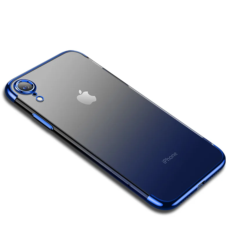 CAFELE чехол с градиентным покрытием для iPhone Xr, прозрачный силиконовый чехол, роскошный мягкий ТПУ чехол для телефона Aurora для iPhone XR - Цвет: Blue Gradient
