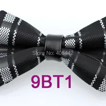 Yibei Coachella Галстуки серебристый, Черный Пледы бабочкой со стразами кожа выбора смокинг лук Галстуки взрослых бабочки для мужчин вечернее платье