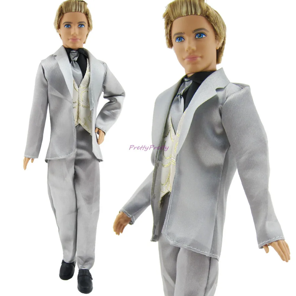 Free Shipping 2 Set Formal Groom Suit Clothes Pretend Play Outfit Free Shipping 2 Set Formal Groom Suit Clothes Pretend Play Outfit For Prince Ken Doll Dolls Boy Nice Gifts Best Ing In Accessories From Toys
