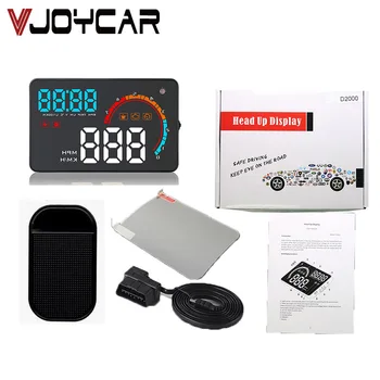 

Popular Hud A8 5.5" Car HUD Head Up Display OBD2 Cable Plug Digital Windshield Projector Display Speed Warning Fuel Consumption