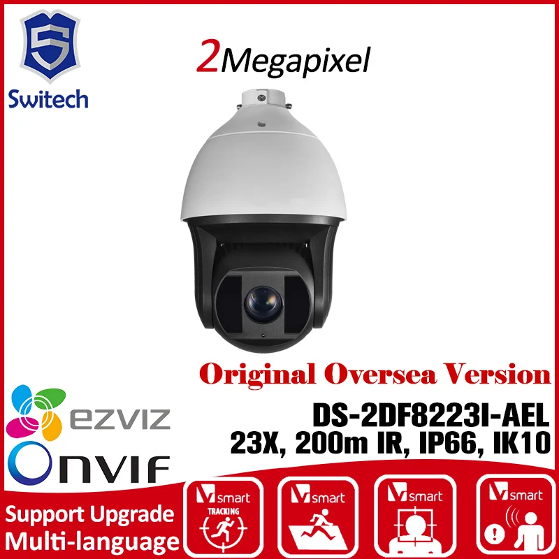 HIKVISION DS-2DF8223I-AEL English version 2MP Ultra-low Light Smart PTZ Camera,Ultra-low illumination, Dark fighter