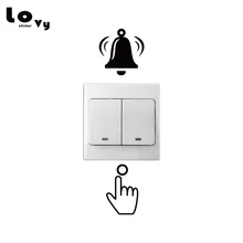 Кольцо колокольчик виниловый стикер для переключателя Забавный мультфильм дверной проем вход колокольчик знак стикер стены s домашний декор