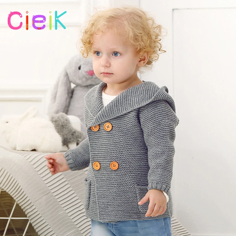 CieiK 2018 New Spring Baby Hooded Outwear Newborn Boys Jacket Rabbit Cute Infant Knitted Infant Girls Clothes Kids Winter Coats (15)