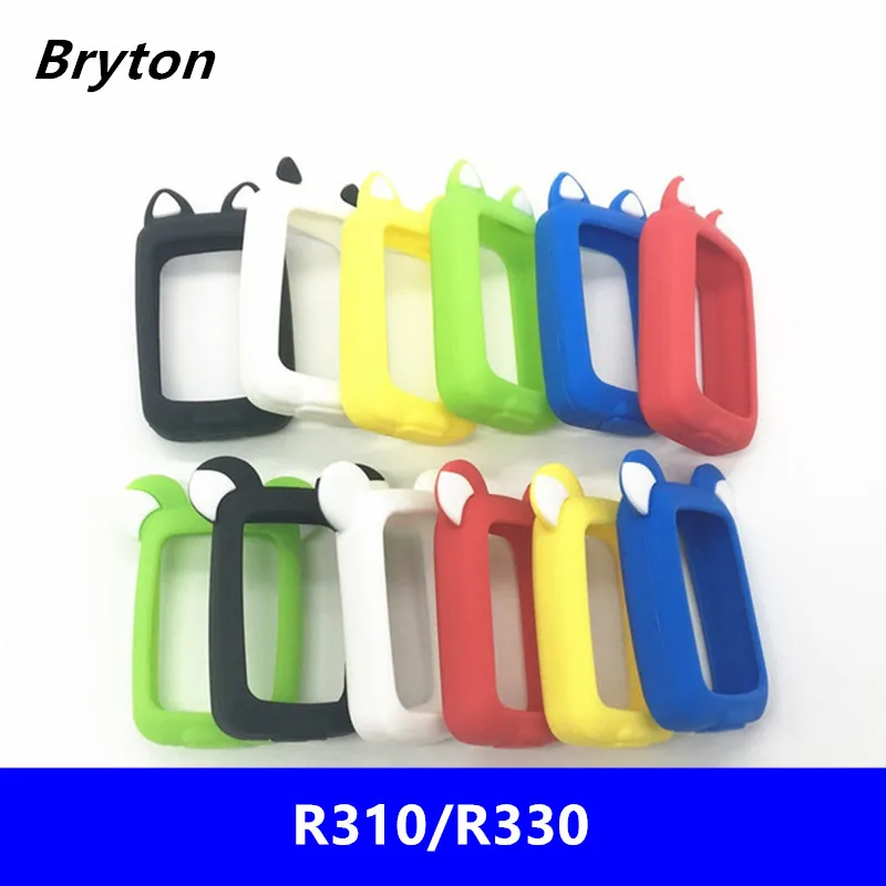 

Generic Bike Gel Skin Case & Screen Protector Cover for Bryton Rider 310 330 GPS Computer Cartoon Cat Ear Case for R310 R330ok