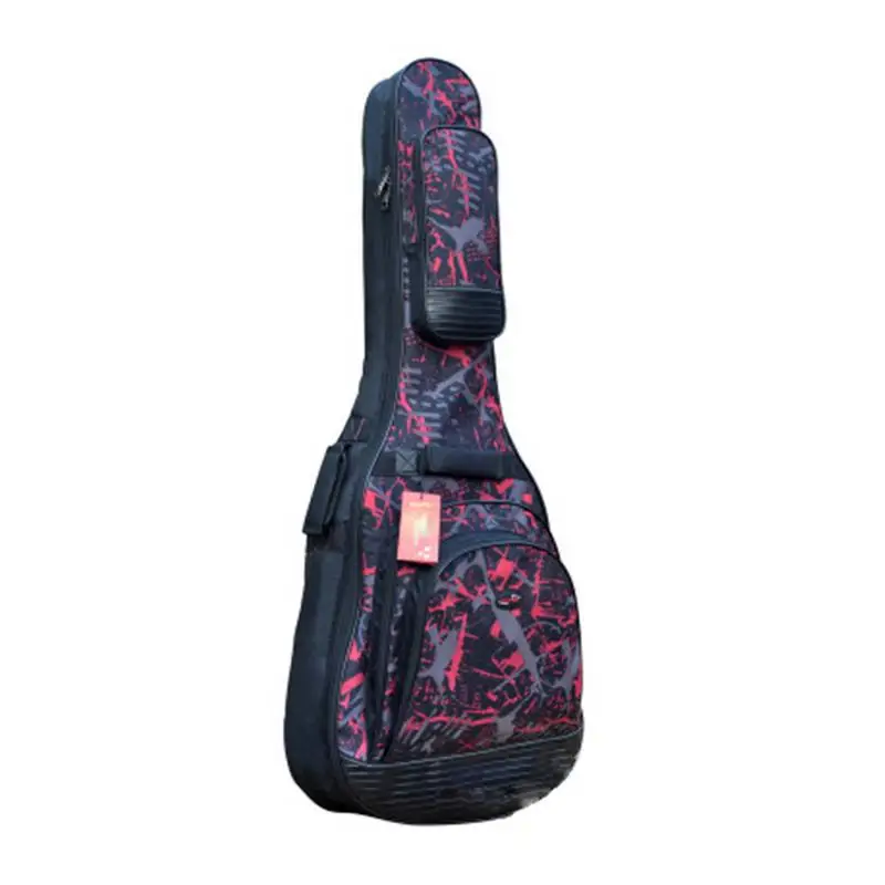 41/42 дюймов Рюкзак для акустической гитары водонепроницаемый ткань Оксфорд утолщенная плюс сумка для переноски гитары камуфляжный чехол Аксессуары для гитары - Цвет: Camouflage Red