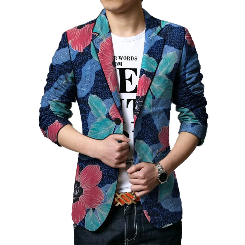 

Men blazer dashiki printing suit jacket customized African party/wedding Ankara coat slim formal man's Africa clothing