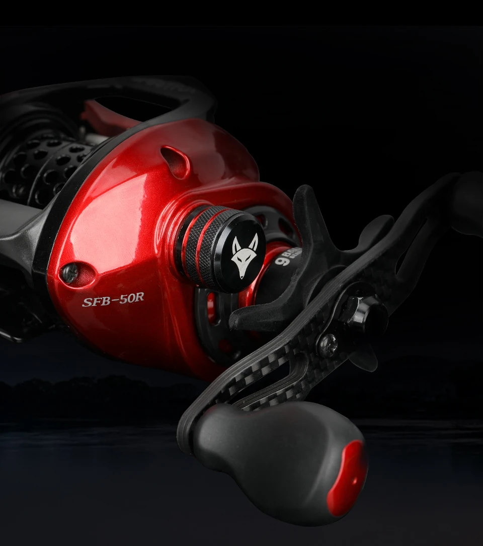 Carretel da Carcaça de Isca Espírito de Raposa Carretel de Pesca Carretilha de Pesca 8 + 1bb Tsurinoya Direita Mão Esquerda Spinning Baitcast 6.6: 1 165g 17 de RAPOSA 6.6: 1 165g 8 +