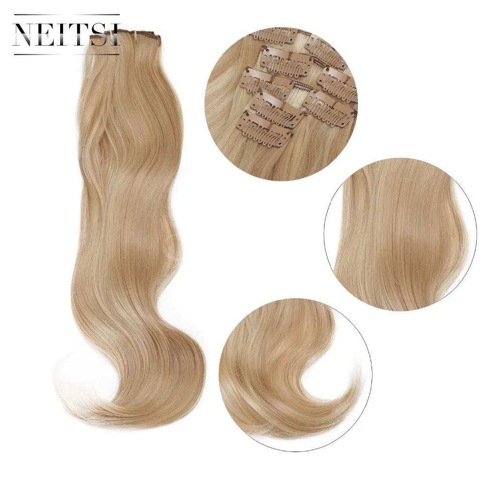 

Neitsi 20'' 7Pcs/Set Curly Clip in Synthetic Hair Extensions P18-613#
