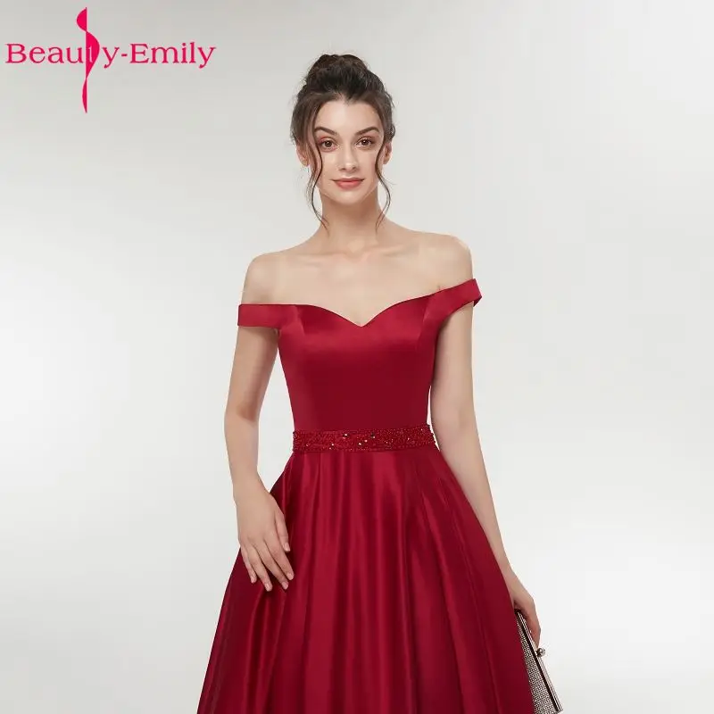 Beauty Emily Long Wine Red Evening Dresses 2018 Zipper V-Neck Floor-Length Formal Party Evening Prom Dresses Gowns Beauty Emily Long Wine Red Evening Dresses 2018 Zipper V-Neck Floor-Length Formal Party Evening Prom Dresses Gowns