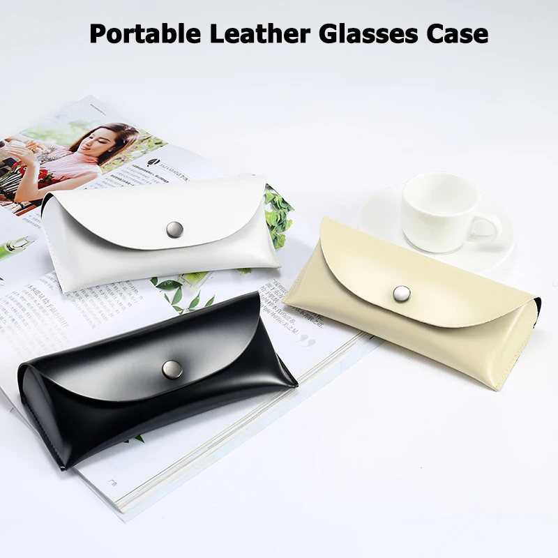 

JackJad Metal Button Design Portable Quality Leather Sunglasses Box Case Protective Eyewear Accessories Sunglasses Packaging