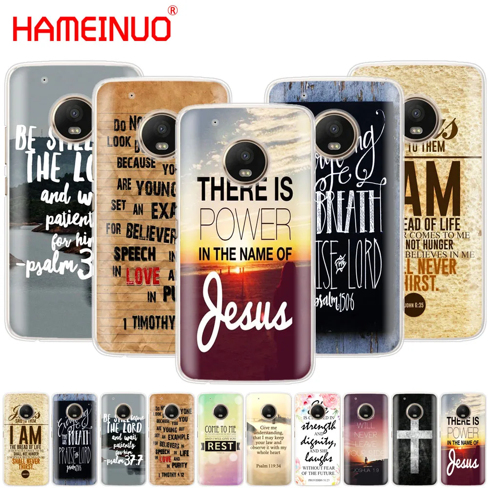 

HAMEINUO Christian Jesus Bible Verse case phone cover For Motorola Moto X4 C G6 G5 G5S G4 Z2 Z3 PLAY PLUS