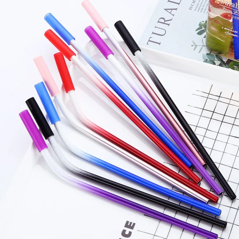 4Pcs Reusable Drinking Straw With Bag Travel Outdoor Household Home Kitchen Bar Accessories