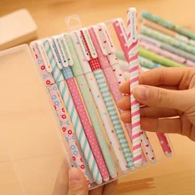 Japanese South Korean Stationery small fresh Wave Point Water Color Pen Color Neutral Pen Water 10 Color set School Supplies