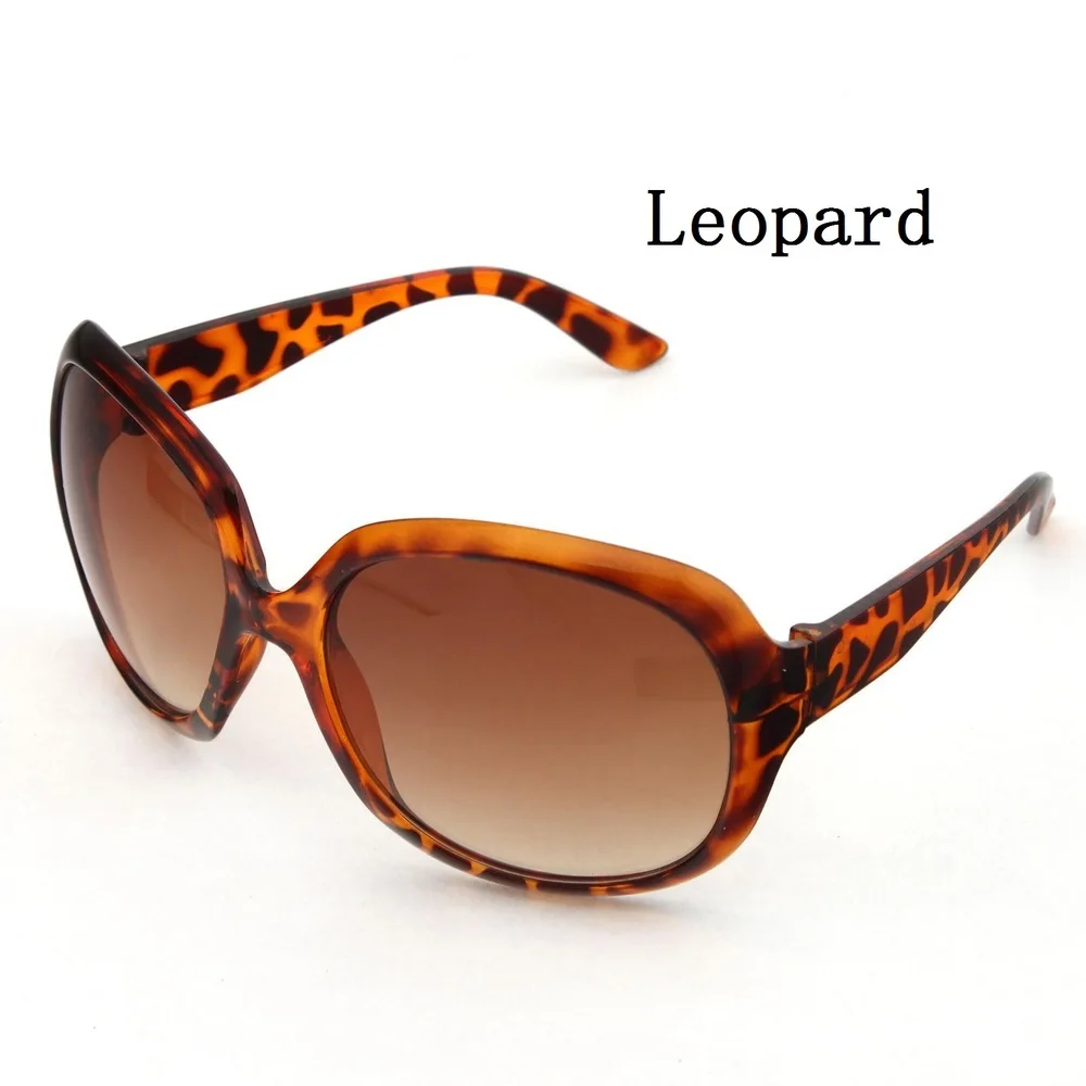 Новинка, брендовые летние солнцезащитные очки, женские солнцезащитные очки, Ретро стиль, 10 цветов, модная большая оправа, UV400 Oculos De Sol Feminino YJW015 - Цвет линз: Leopard