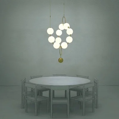 Постмодерн, Скандинавская гостиная, американский стиль, подвесной светильник, ресторанное ожерелье со стеклянным шариком, креативные подвесные светильники