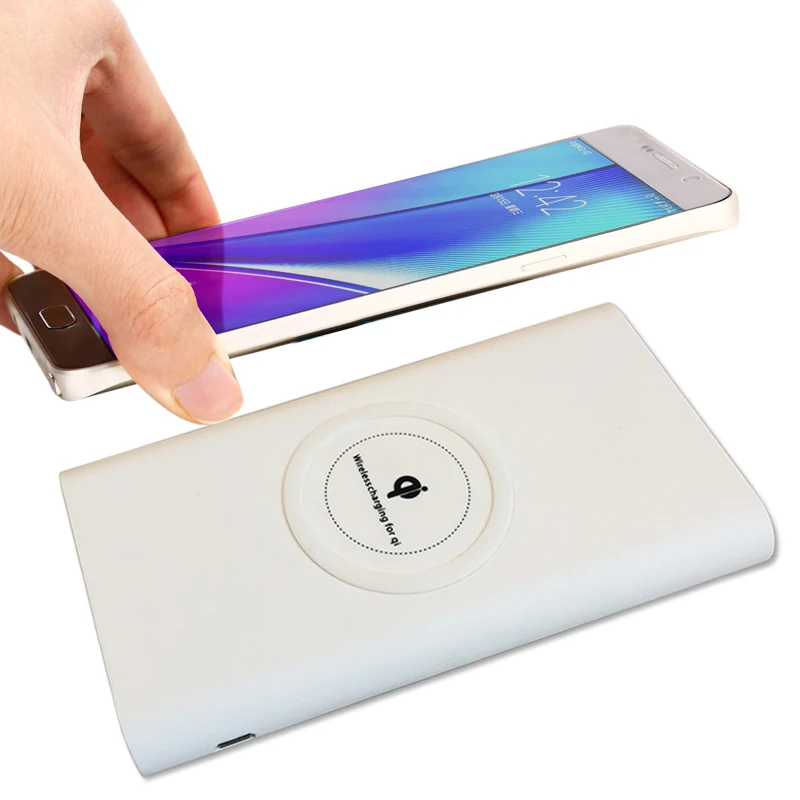 

BTDCT QI Wireless Charger Power Bank 5V 2.1A 10000mAh External Battery For iphone X 8 Samsung S8 Note8 With Free charging cable