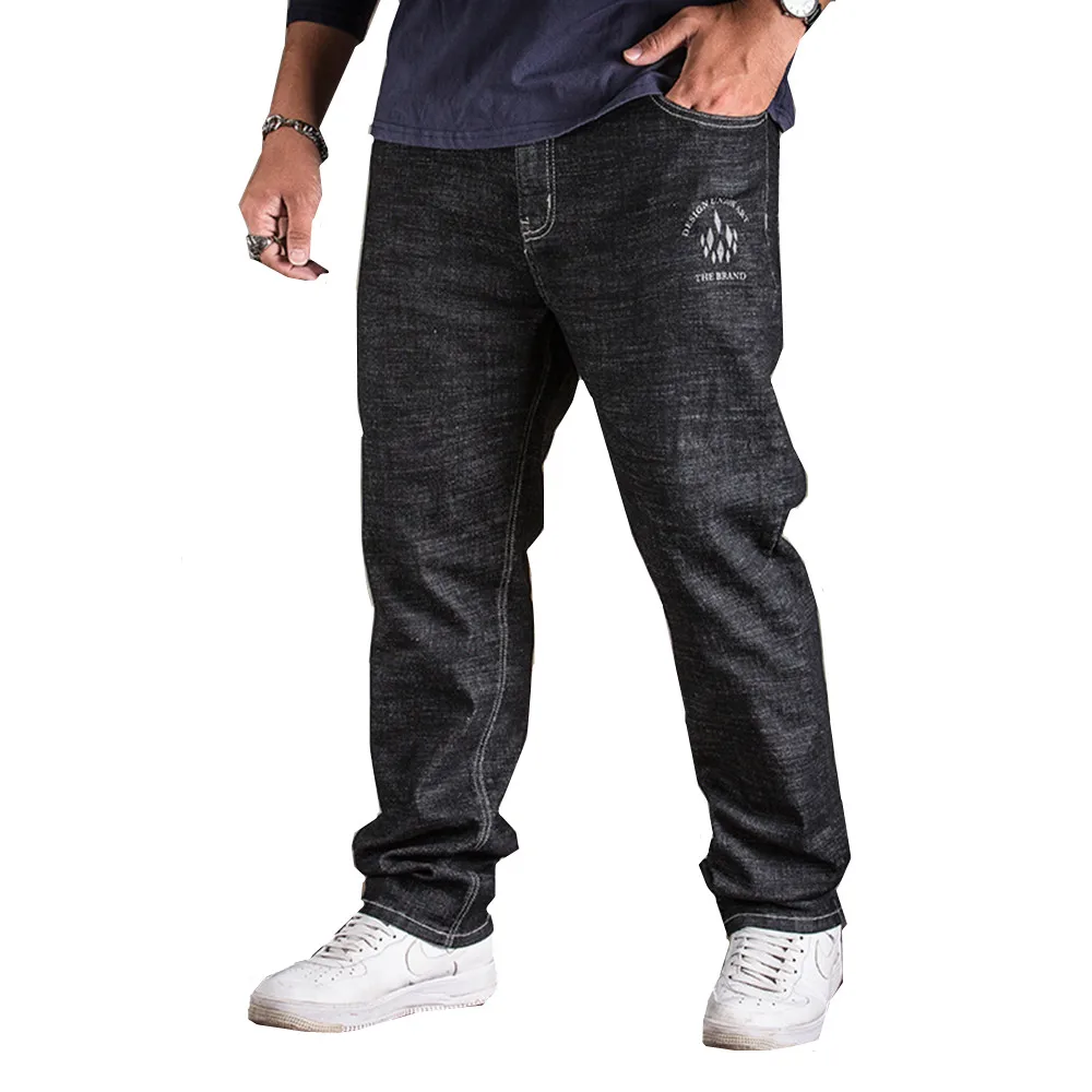 

2018 New Casual Men's Jeans Men Pant Personality Big Pockets Fashion Jeans Man Straight Denim Large Plus Size 31-40 42 44 46 48