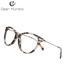 Прозрачные женские очки "кошачий глаз", модные очки для близоруких, ретро очки из ацетата, очки без рецепта для 17437