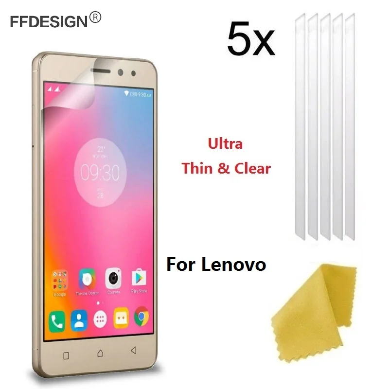 

5x Anti Scratch LCD Screen Protector Film Foil For Lenovo K6 Note K3 K5 Plus Note Vibe Shot Z90 A7010 X2 X3 P2 Screen Protection