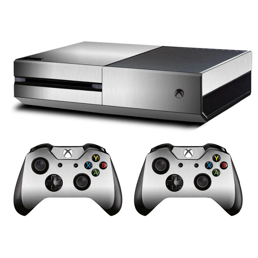Металлическая матовая наклейка для консоли Microsoft Xbox One Kinect и 2 контроллера
