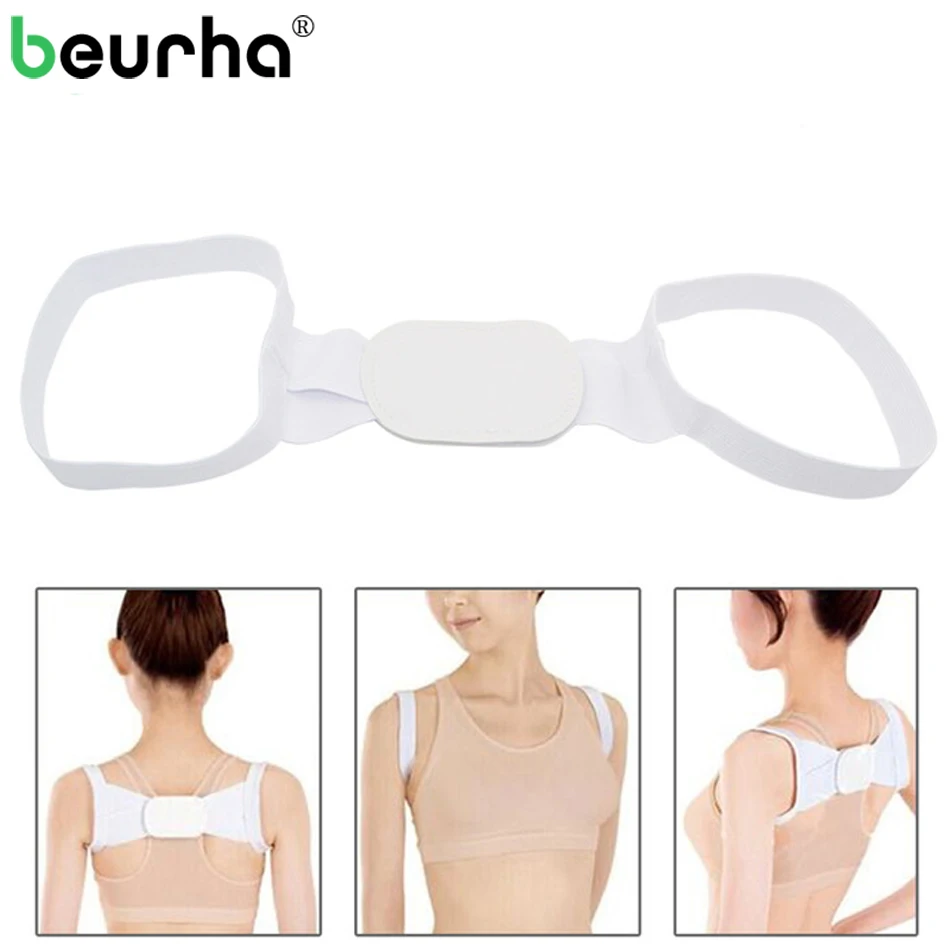 

Unisex White Back Brace Support Shoulder Belt Corrector Rectify Straighten Posture Correction Orthopedic Beauty Corset Back Belt