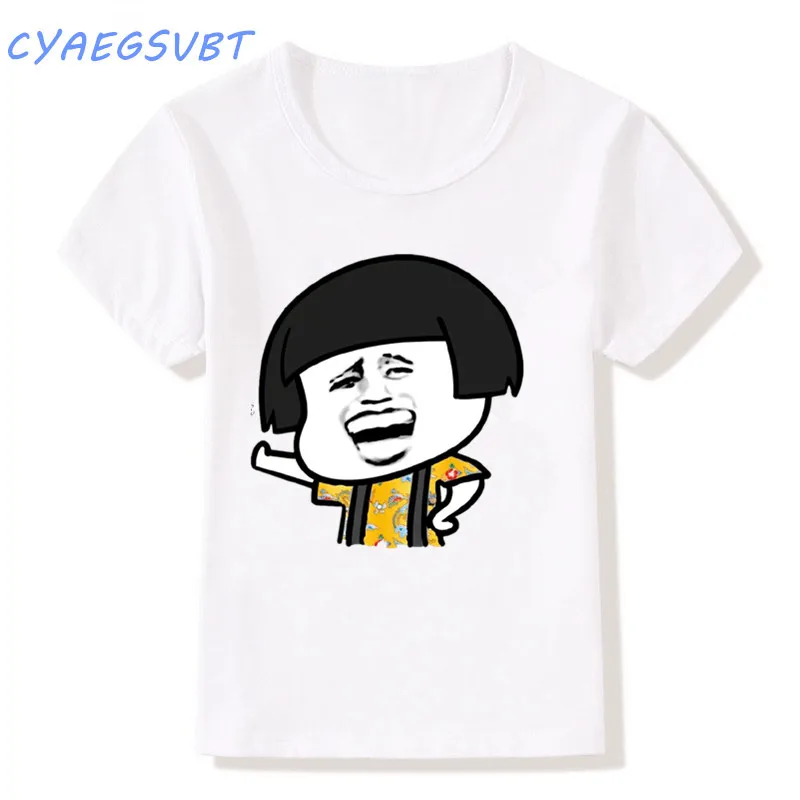 2018 хлопковые футболки Медведь Кролик emoji Детская футболка с рисунком для