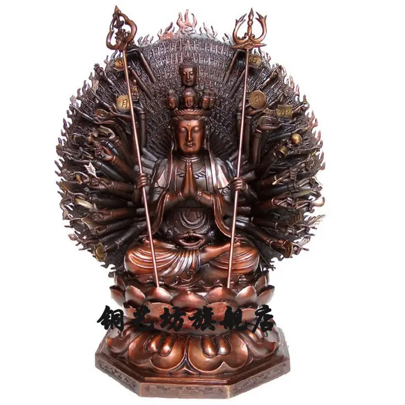 

24'' China Tibet Thousand Hands Kwan-yin Avalokitesvara Buddha Bronze Statue QQ EW