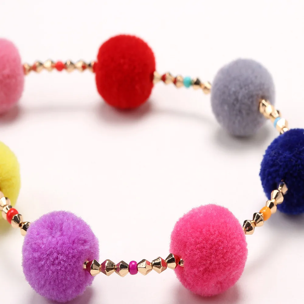 Ожерелье ручной работы с подвеской в виде шариков из плюша|necklace chokers|drop necklacependant