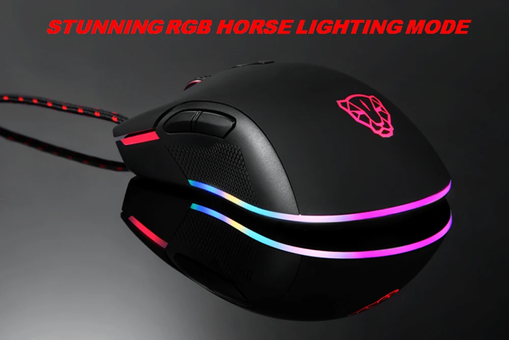 MOTOSPEED V70 мышь Проводная игровая мышь USB RGB подсветка 12000 dpi компьютерная мышь геймерская Проводная оптическая 7 кнопок эргономичный дизайн