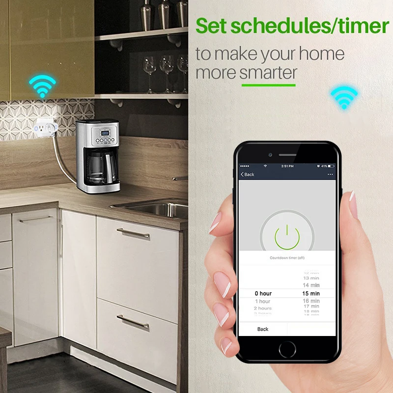 Мини SP201 Wi-Fi разъем мини-таймер розетка Smart Remote Беспроводной Управление 110 V-240 V Plug США