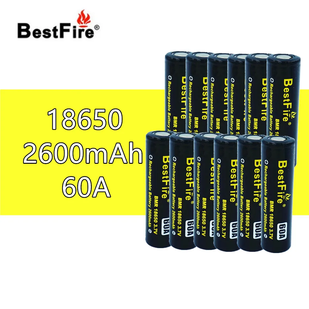 12 шт. Bestfire 18650 батарея 2600 мАч 60A3. 7 в литий ионная аккумуляторная для Eleaf Vapor Storm SMOK IJOY