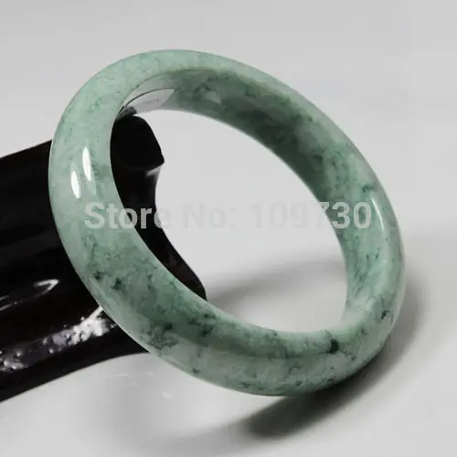 

Free Shipping 001578 61mm Certified Grade "A" Natural Green Jadeite Gems Bangle Bracelet (A0429)