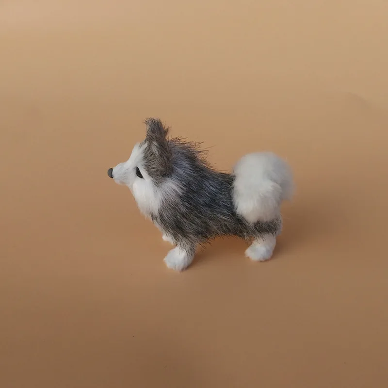 

small cute Simulation husky toy polyethylene&furs mini standing dog model gift about 11x4x9.5cm y0257
