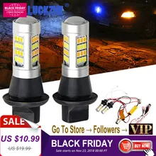 2PCS Daytime Running Light 1156 P21W BAU15S PY21W W21W WY21W 7440 LED Turn Signal DRL Error Free Canbus DayLight Fog Lights