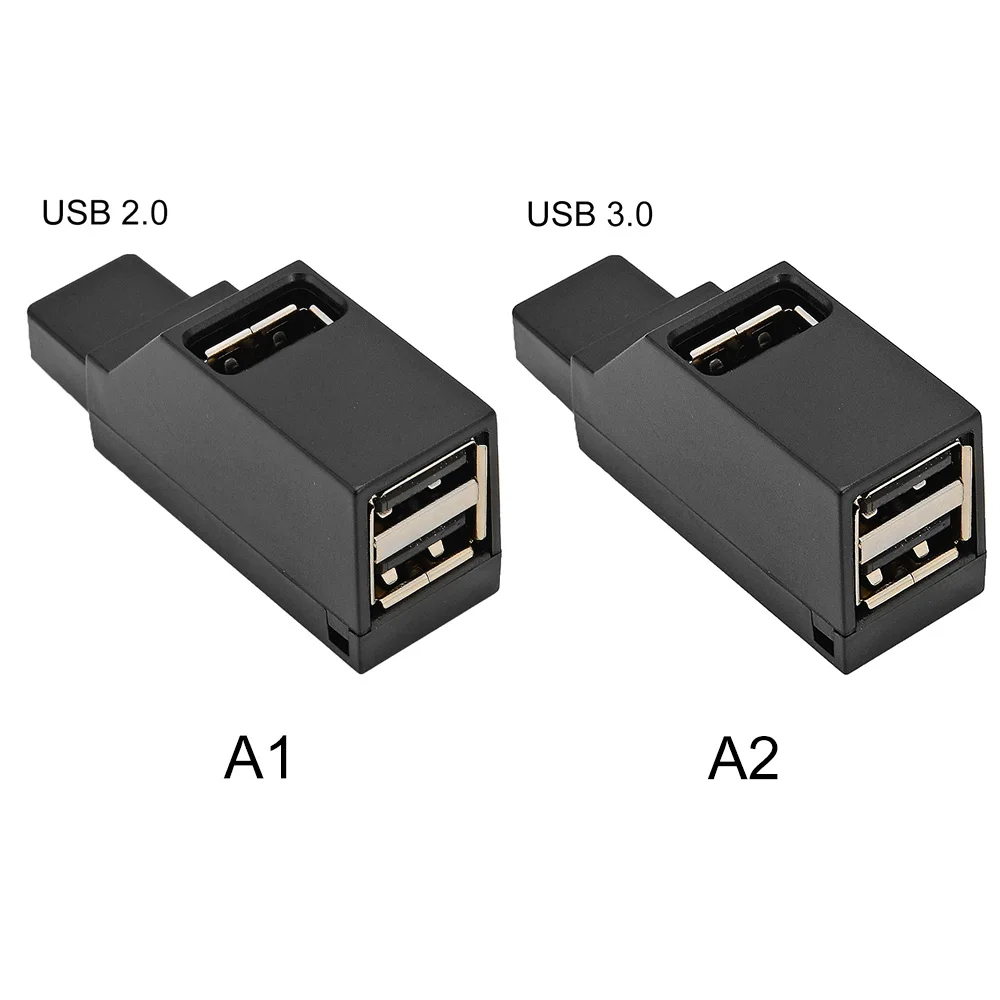 Мини-usb 3,0/2,0 концентратор 3 usb-порта портативный концентратор 480 Мбит/с высокоскоростной тонкий usb-хаб-разветвитель черный для ноутбука usb-хаб