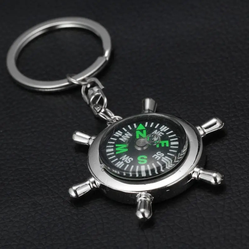 FS Compass Keychain Hot Sale Creative Multifunction Alloy Rudder