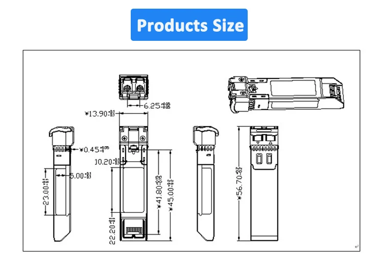 Разъем SC gigabit 5 км DDM BIDI Акссесуары mini gbic sfp модуль 1,25 г Otdr оптический tranceiver модуль для mikrotik Совместимость