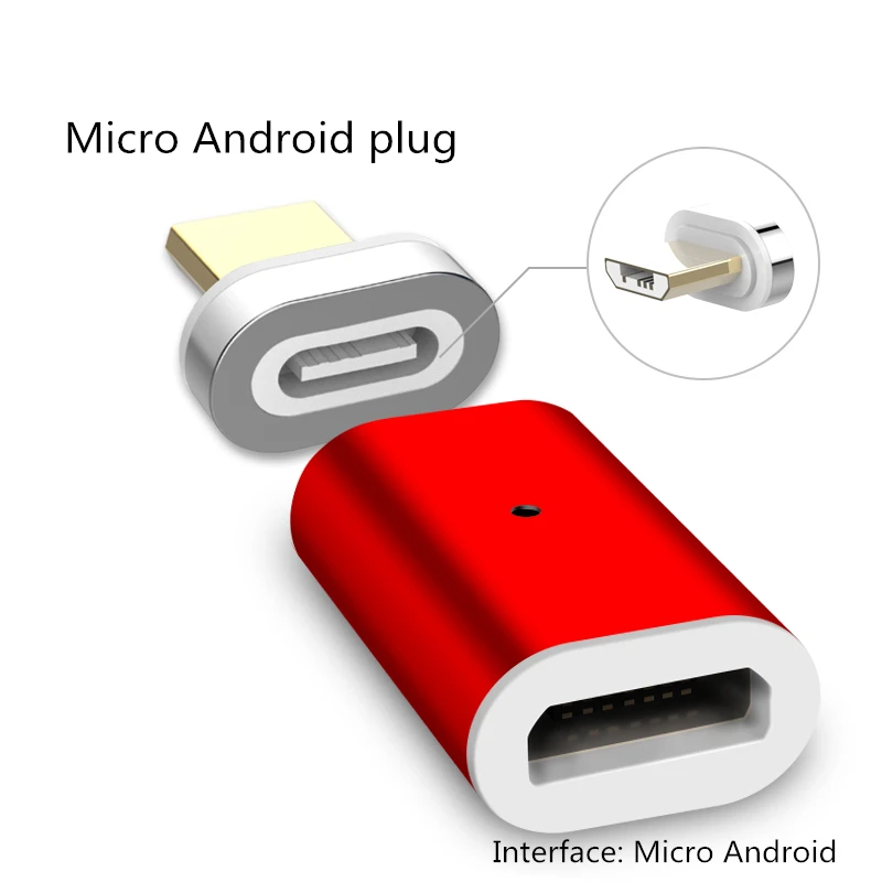 Red Add Micro Tip GREENPORT Micro Usb адаптер магнитное зарядное устройство Тип C конвертер для samsung iPhone Xiaomi huawei телефон зарядное устройство Кабельный разъем - Цвет: Red Add Micro Tip