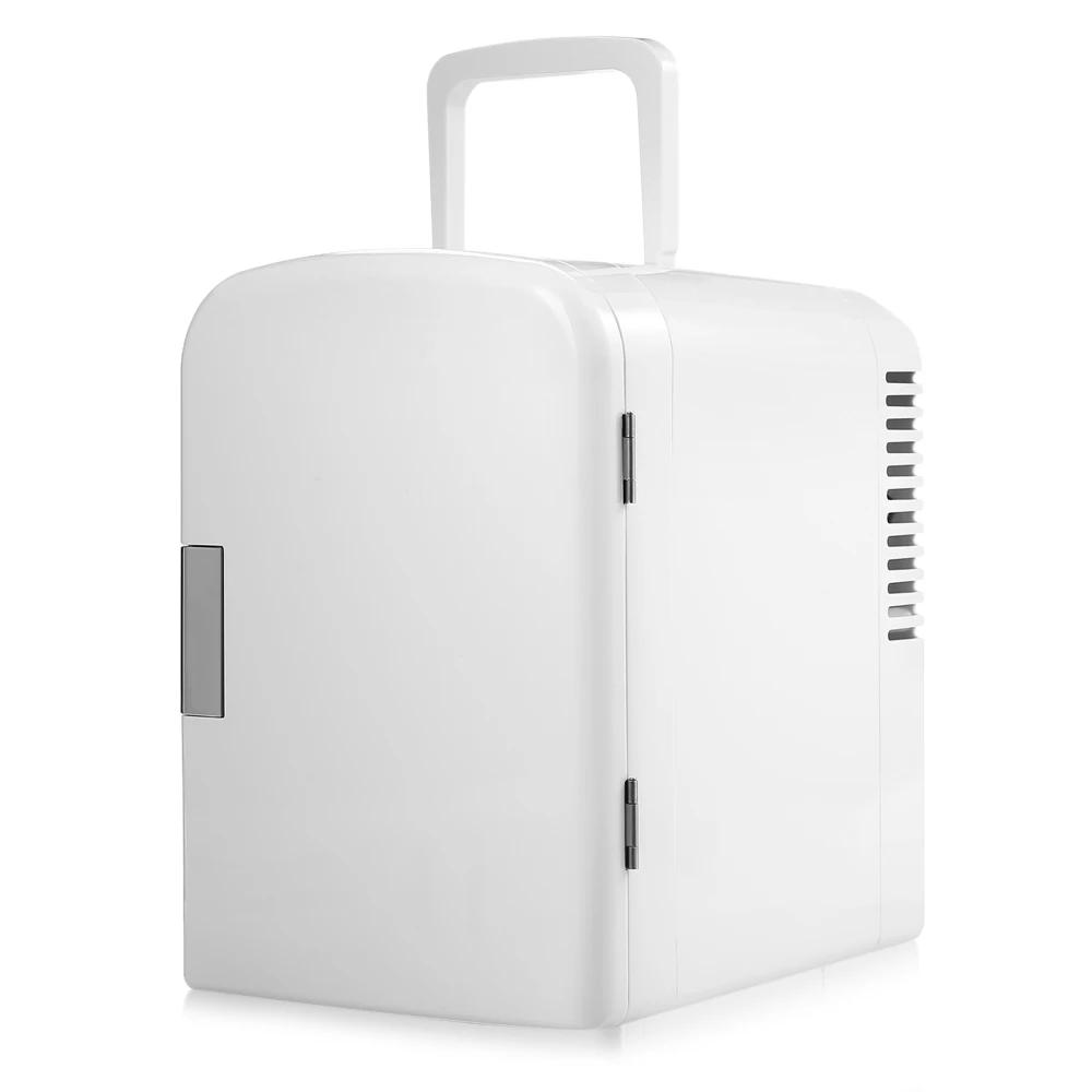 Мини 6L термоэлектрический портативный холодильник портативный мини-холодильник подогреватель кулер для домашнего офиса автомобиля - Цвет: White