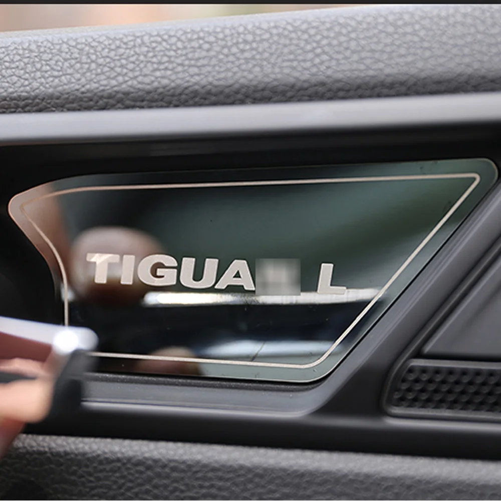 

For Tiguan L 2017 2018 2019 car interior handle bowl trim decoration cover sequins sticker accessories car styling
