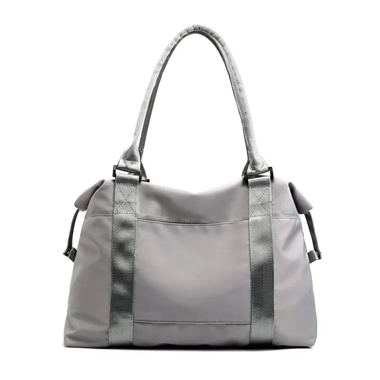Large Capacity Women Handbags Shoulder Bags Nylon Casual Travel Beach Tote Bag Solid Ladies Hand Bag Bolsas - Цвет: gray
