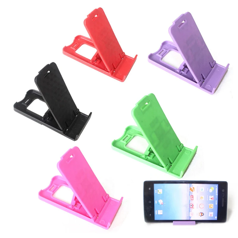 

2 Sizes Foldable Mobile Phone Holder Shelves Stand Easy To Install Plastic Mini Non-Slip Multi Step Cell Phone Stand