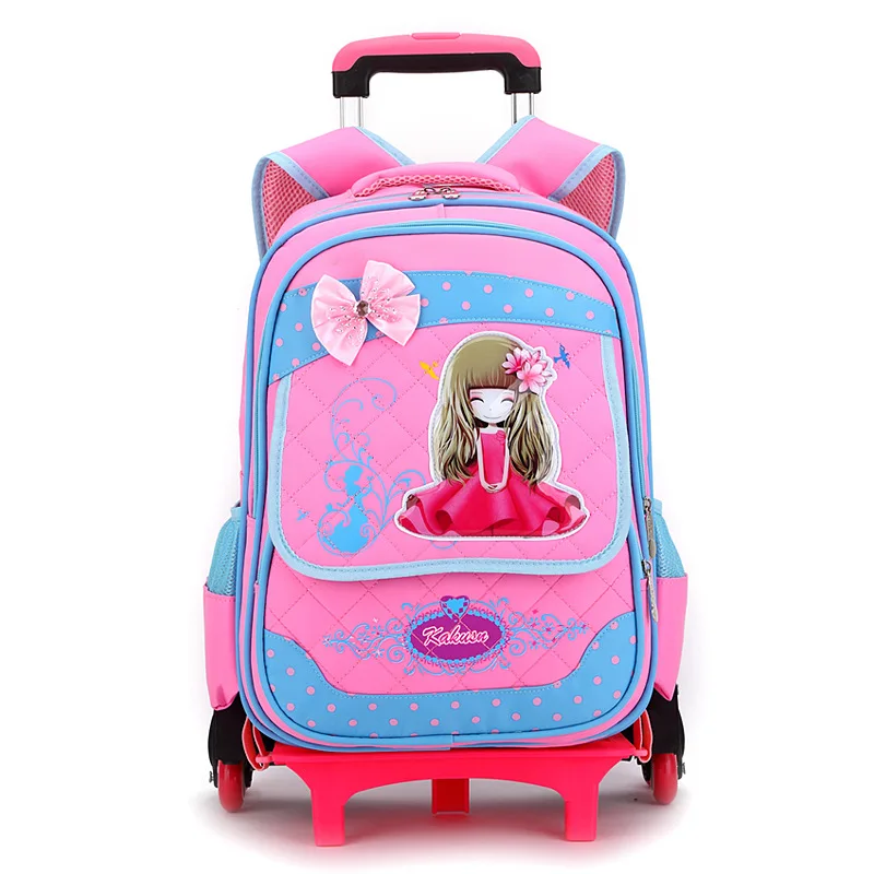

2018 Wheeled School Backpack Wheels Kids Travel Trolley Bag Schoolbag Children School Bags For Girls Detachable Mochila Escolar