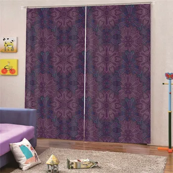 

3D Digital Print Flower Curtains Pattern Living Room Bedroom Expand Space Sheer Blackout Window Kitchen Drapes Apr4